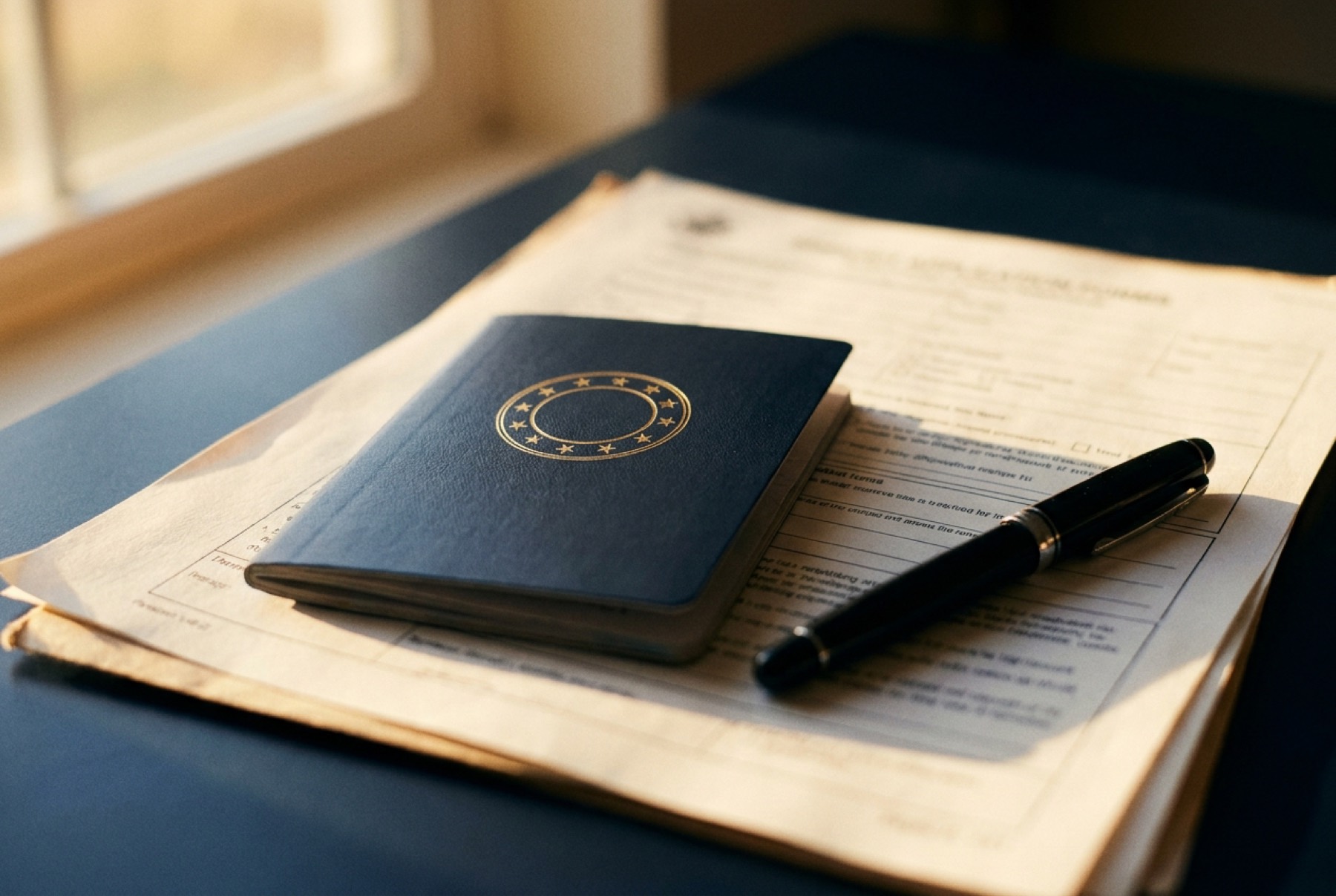 Pasaporte sobre formularios de solicitud