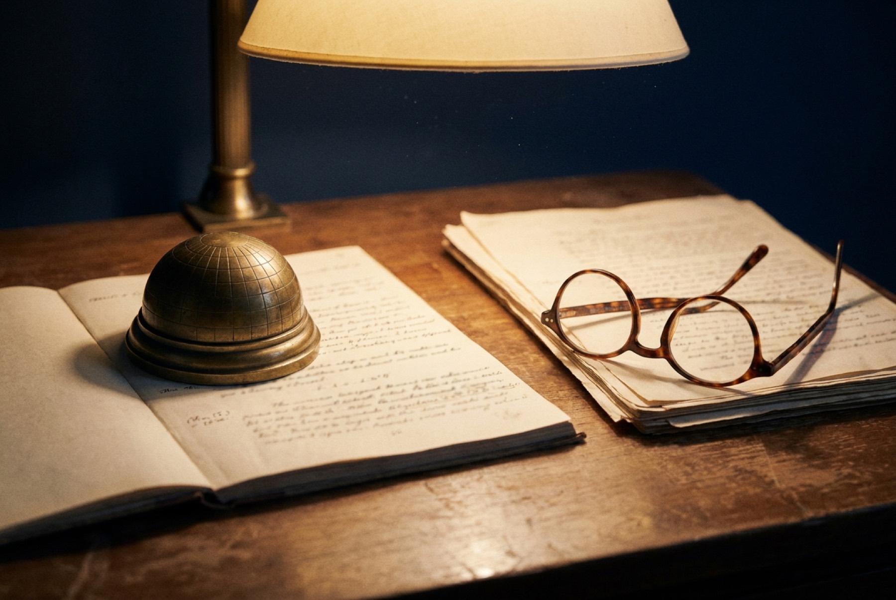 Documento formal en preparación sobre un escritorio